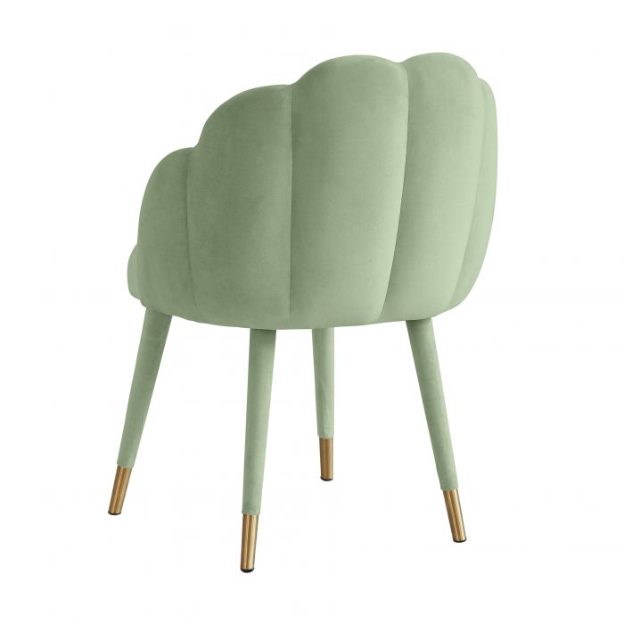 Gardenia Moss Green Velvet Dining Chair - Be Bold Furniture