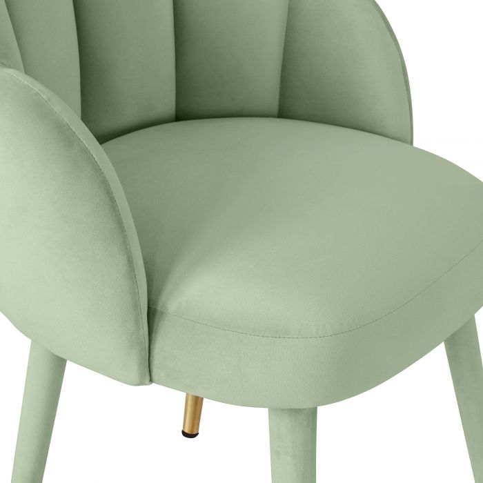 Gardenia Moss Green Velvet Dining Chair - Be Bold Furniture