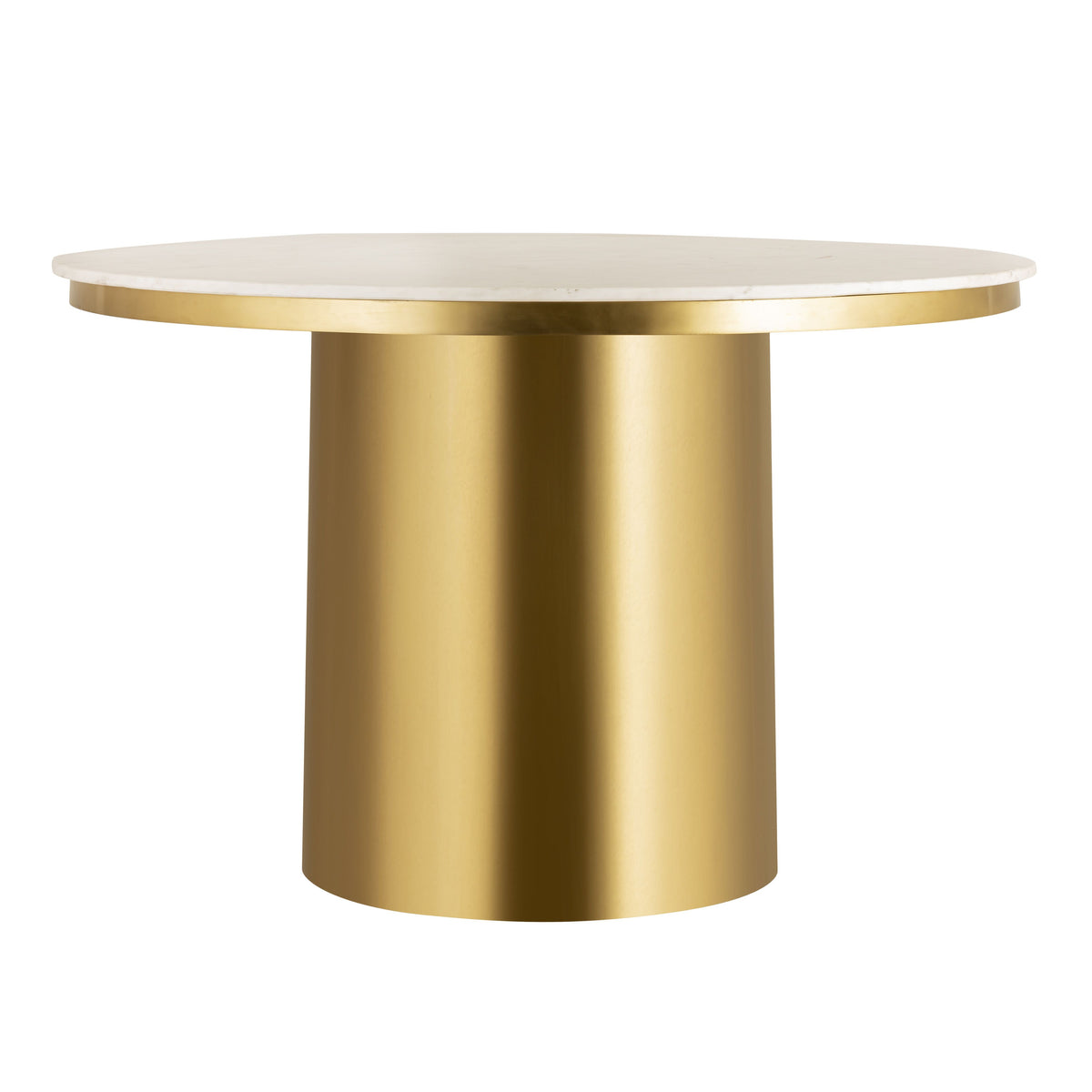 Alisin Marble Dining Table Gold - Be Bold Furniture