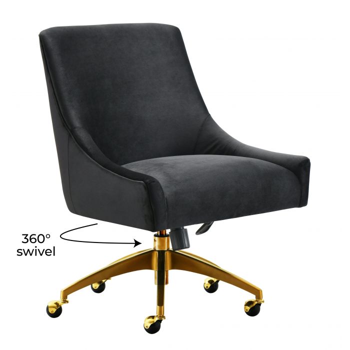 Beatrix Black Office Swivel Chair - Be Bold Furniture