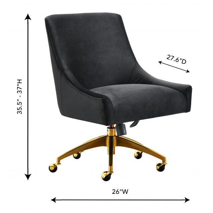 Beatrix Black Office Swivel Chair - Be Bold Furniture