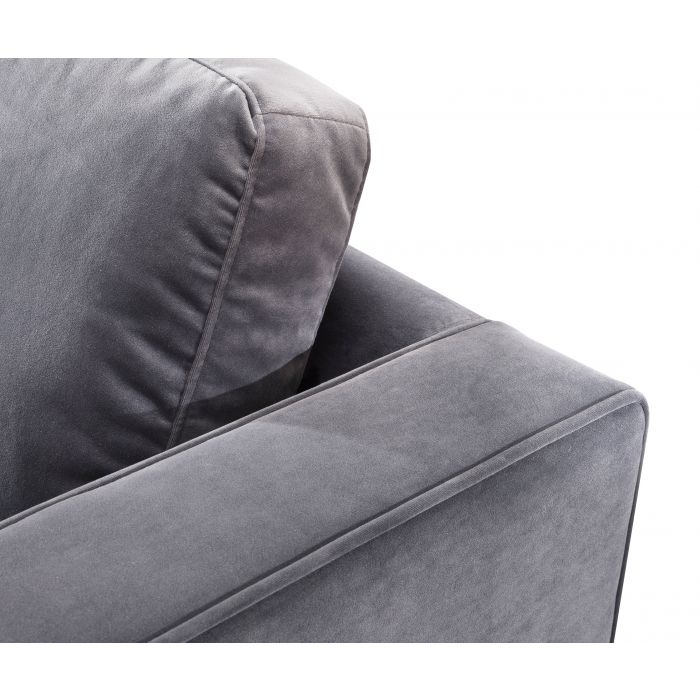 Como Grey Velvet Sectional LAF - Be Bold Furniture