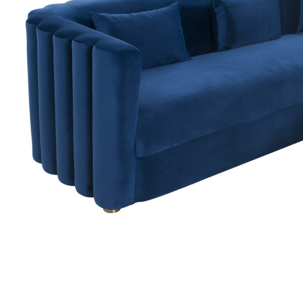 Callie Navy Velvet Sectional RAF - Be Bold Furniture