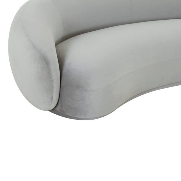 Kendall Light Grey Velvet Sofa - Be Bold Furniture