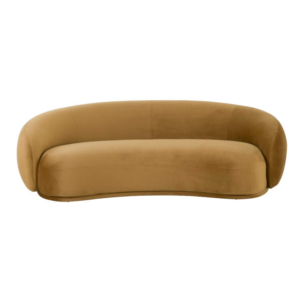 Kendall Cognac Velvet Sofa - Be Bold Furniture
