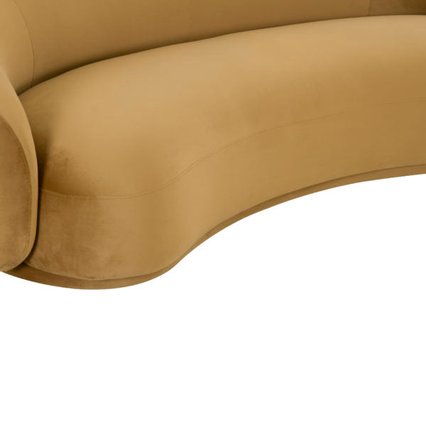 Kendall Cognac Velvet Sofa - Be Bold Furniture