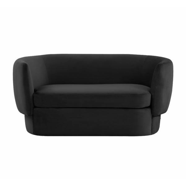 Isabella Black Velvet Loveseat - Be Bold Furniture