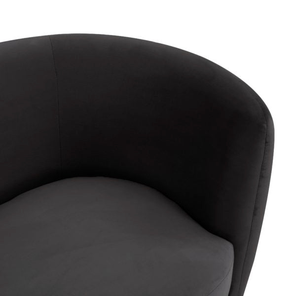 Isabella Black Velvet Loveseat - Be Bold Furniture