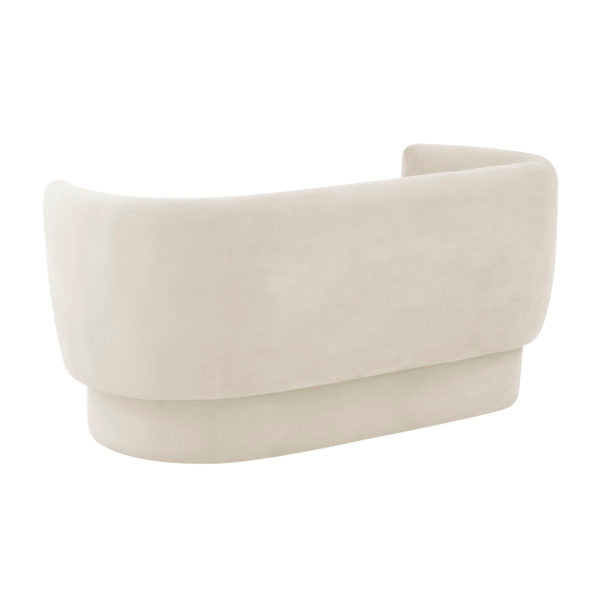 Isabella Cream Velvet Loveseat - Be Bold Furniture