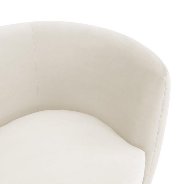 Isabella Cream Velvet Loveseat - Be Bold Furniture