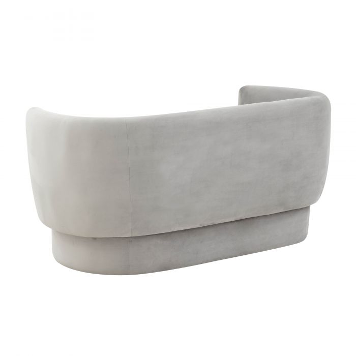 Isabella Light Grey Velvet Loveseat - Be Bold Furniture