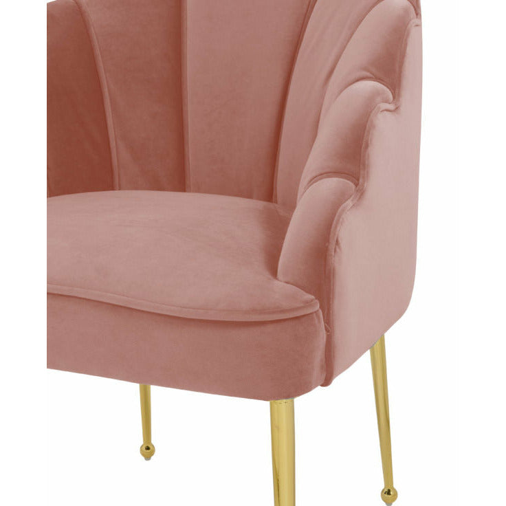 Daisy Blush Velvet Chair - Be Bold Furniture