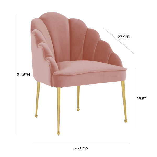 Daisy Blush Velvet Chair - Be Bold Furniture