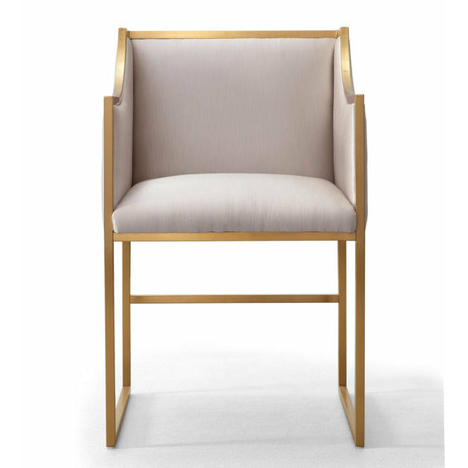 Atara Cream Velvet Gold Chair - Be Bold Furniture