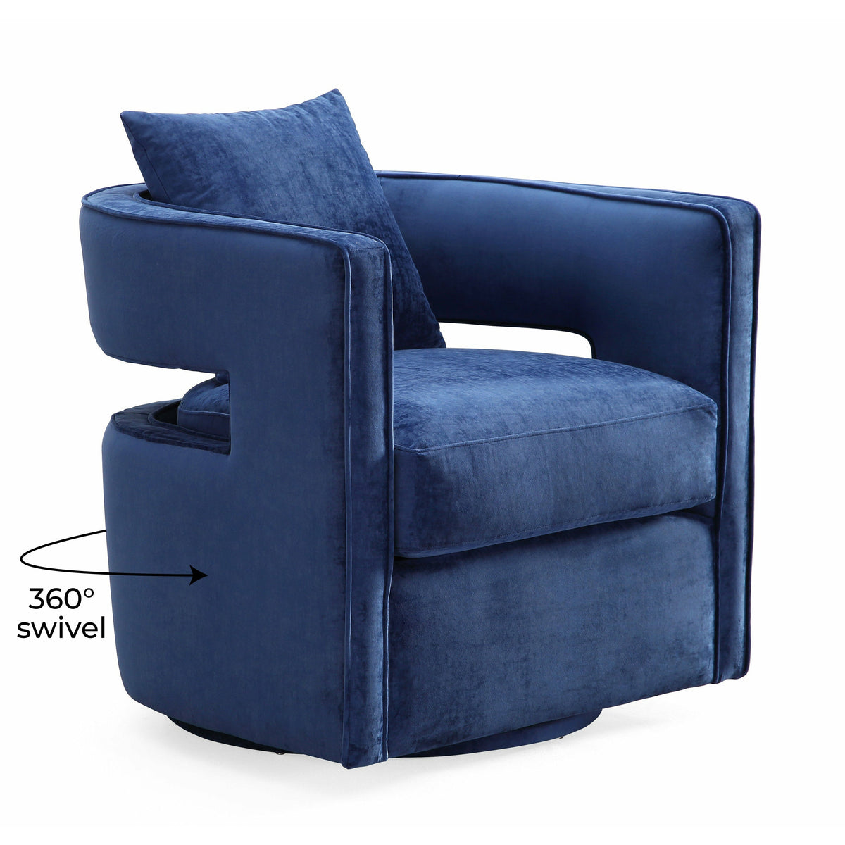 Kennedy Navy Swivel Chair - Be Bold Furniture