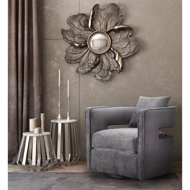 Kennedy Grey Swivel Chair - Be Bold Furniture