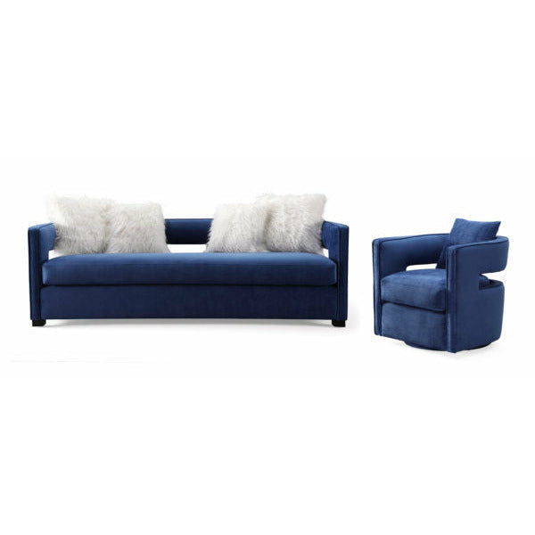Kennedy Navy Swivel Chair - Be Bold Furniture