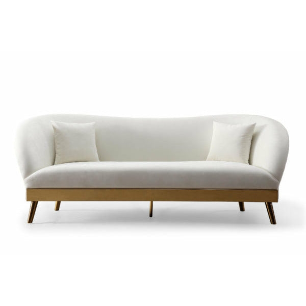 Chloe Cream Velvet Sofa - Be Bold Furniture