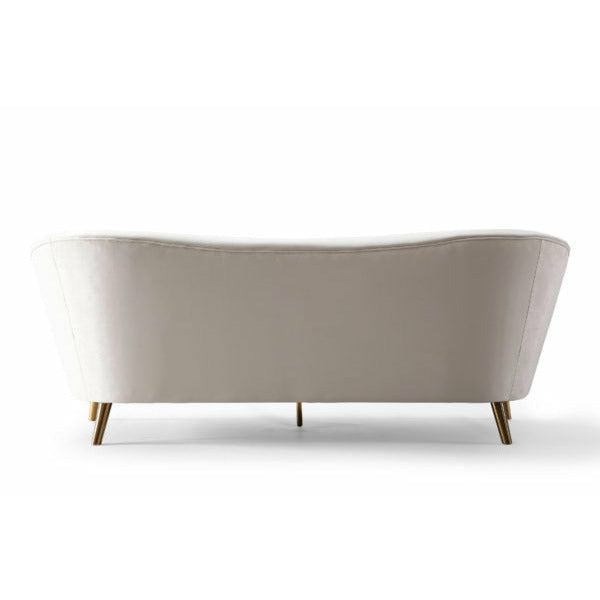 Chloe Cream Velvet Sofa - Be Bold Furniture