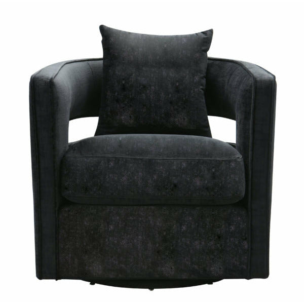 Kennedy Black Swivel Chair - Be Bold Furniture