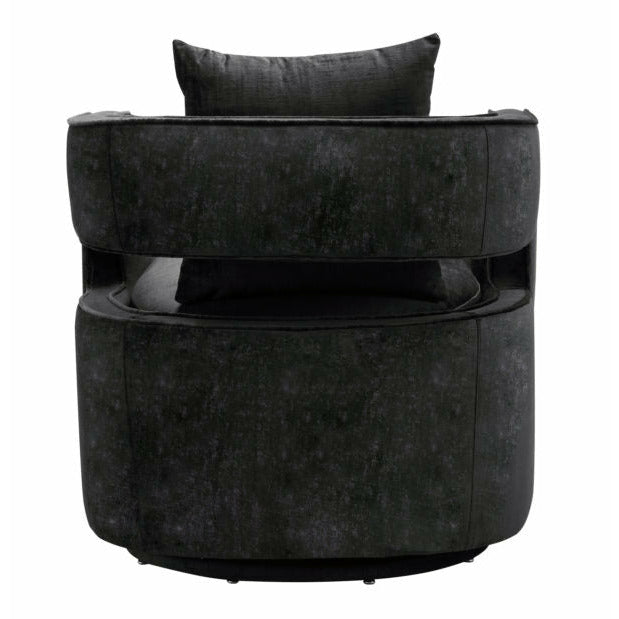 Kennedy Black Swivel Chair - Be Bold Furniture