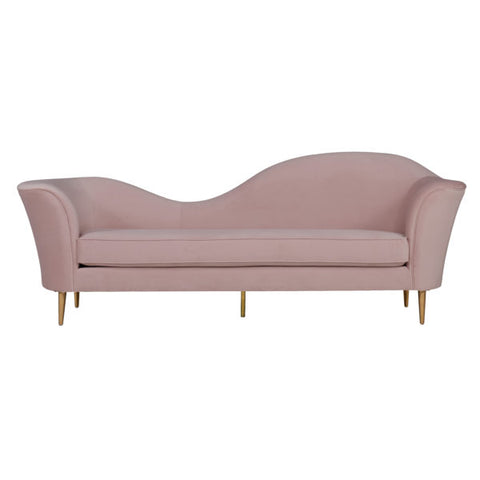 Plato Blush Velvet Sofa - Be Bold Furniture