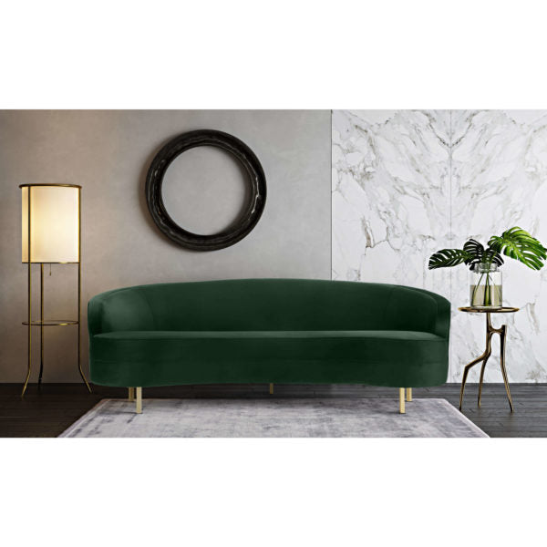Baila Forest Green Velvet Sofa - Be Bold Furniture