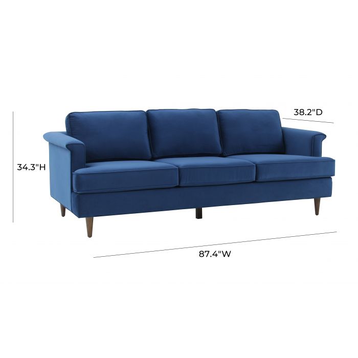 Porter Navy Velvet Sofa - Be Bold Furniture