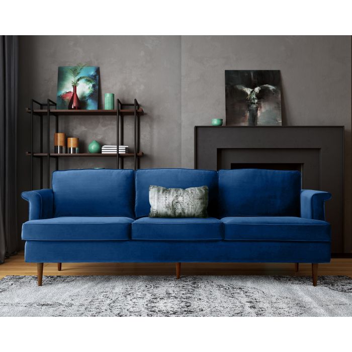 Porter Navy Velvet Sofa - Be Bold Furniture