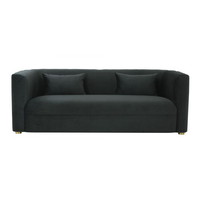 Callie Black Velvet Sofa - Be Bold Furniture