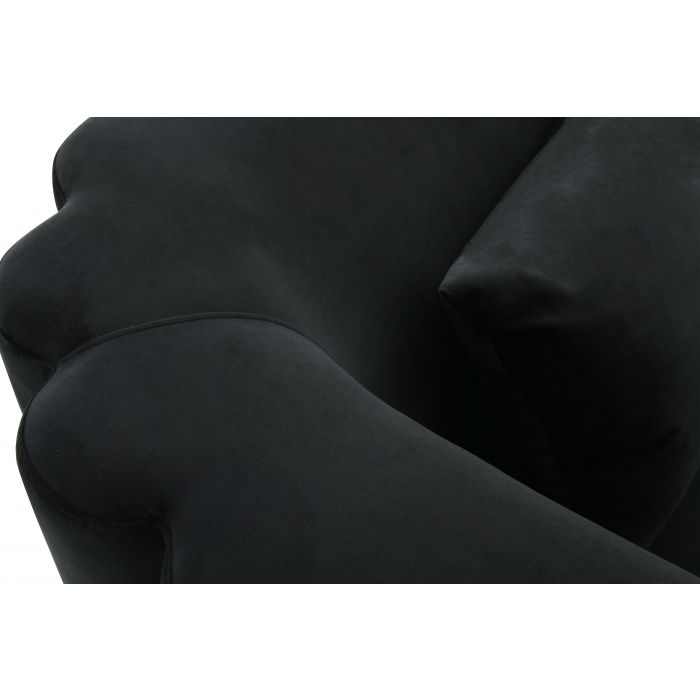 Callie Black Velvet Sofa - Be Bold Furniture