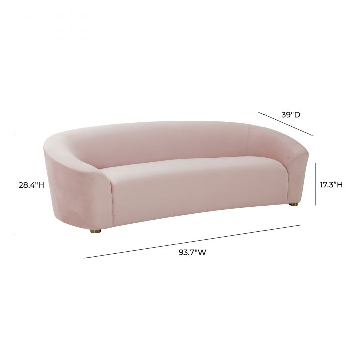 Serenity Blush Velvet Sofa - Be Bold Furniture