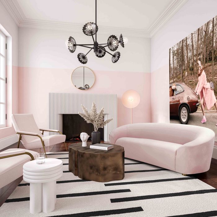 Serenity Blush Velvet Sofa - Be Bold Furniture