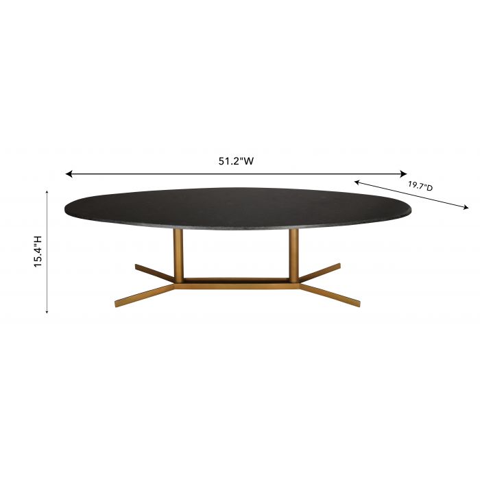 Gemma Black Marble Coffee Table - Be Bold Furniture