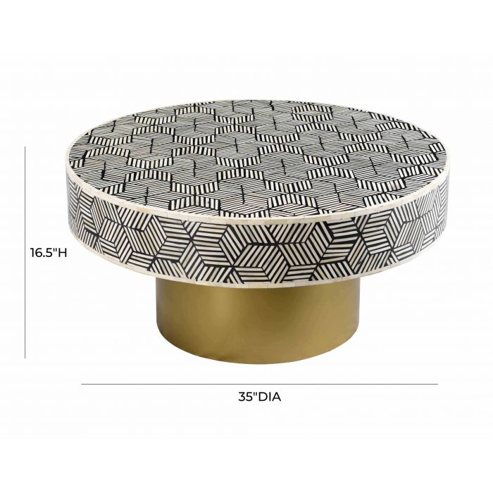 Bone Inlay Coffee Table - Be Bold Furniture