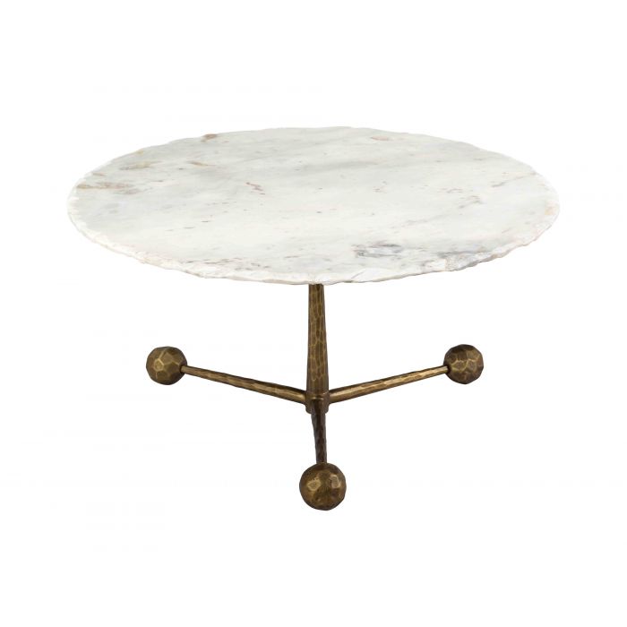 Orbital White Marble Coffee Table - Be Bold Furniture