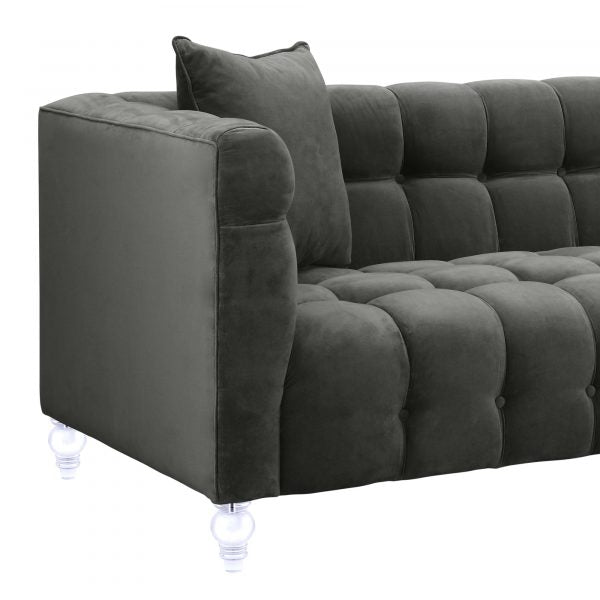 Bea Grey Velvet Sofa - Be Bold Furniture