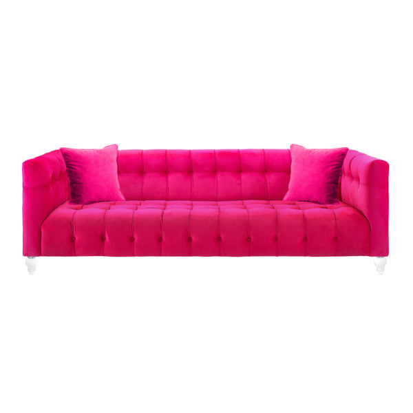 Bea Pink Velvet Sofa - Be Bold Furniture