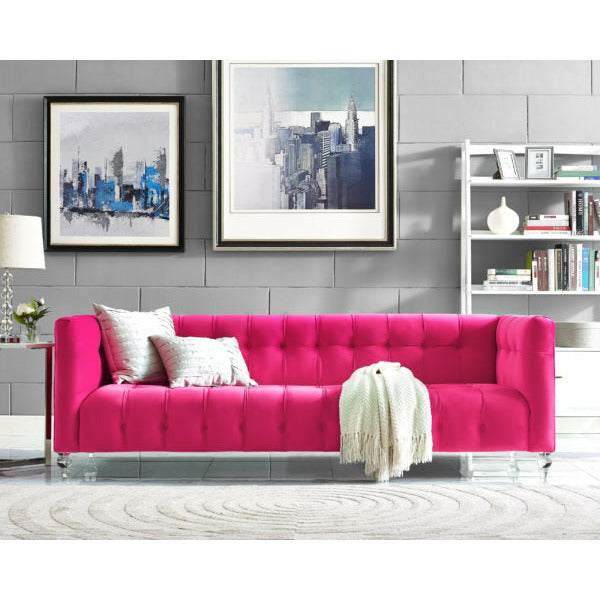 Bea Pink Velvet Sofa - Be Bold Furniture