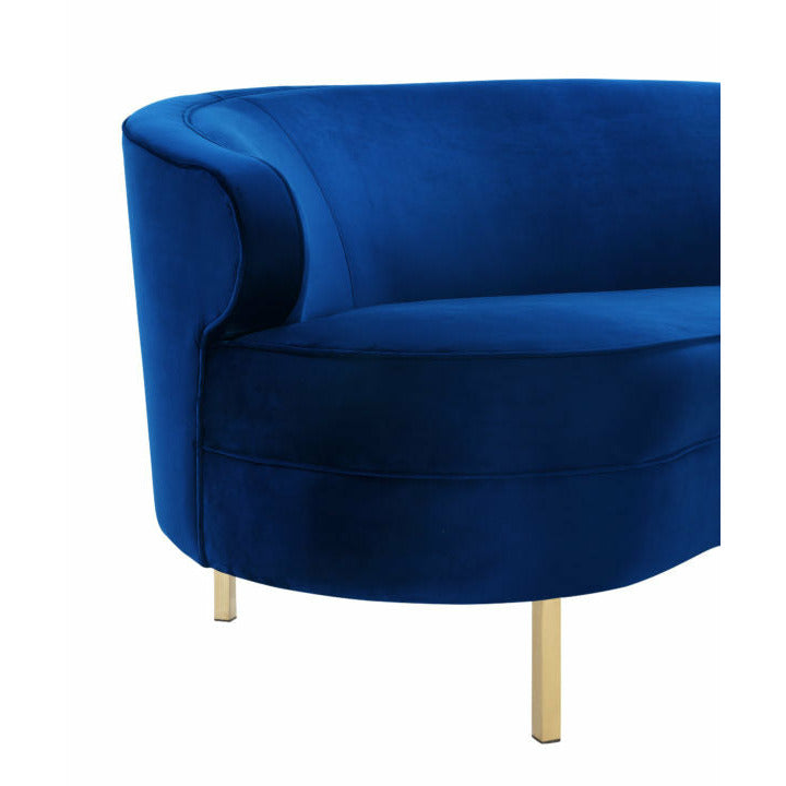 Baila Navy Velvet Sofa - Be Bold Furniture