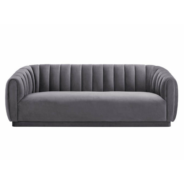 Arno Grey Velvet Sofa - Be Bold Furniture