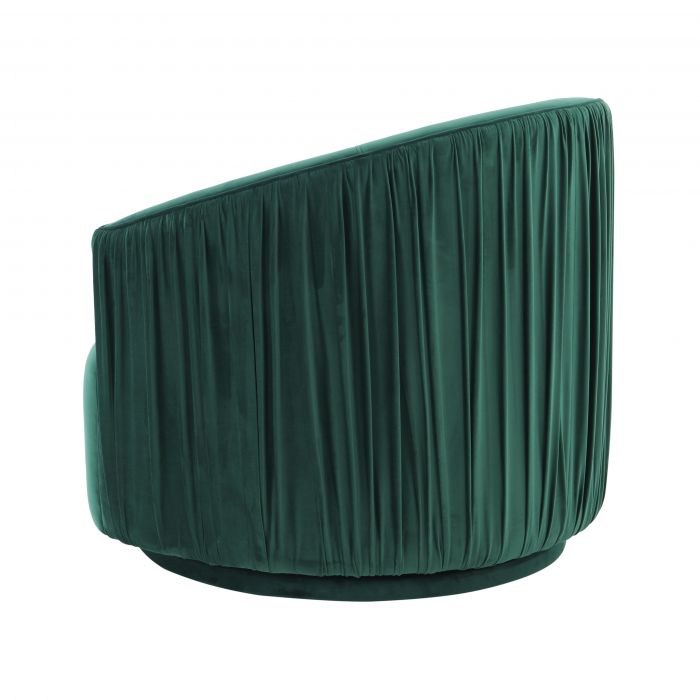 London Forest Green Pleated Swivel Chair - Be Bold Furniture