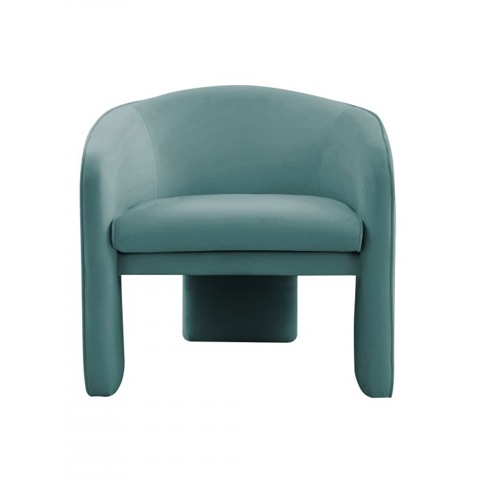 Marla Sea Blue Velvet Accent Chair - Be Bold Furniture