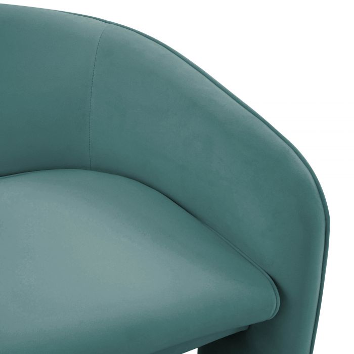 Marla Sea Blue Velvet Accent Chair - Be Bold Furniture