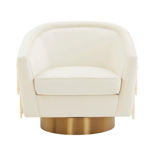 Flapper Cream Swivel Chair - Be Bold Furniture