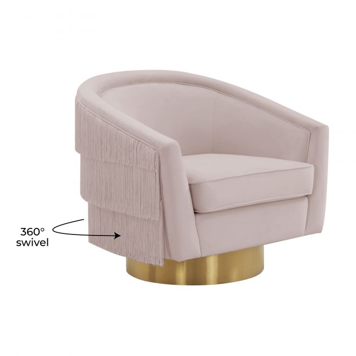 Flapper Blush Swivel Chair - Be Bold Furniture