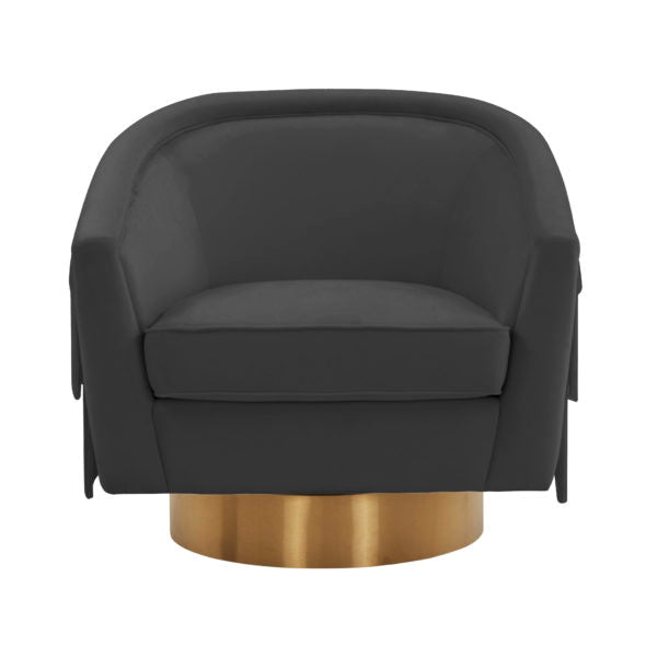 Flapper Black Swivel Chair - Be Bold Furniture