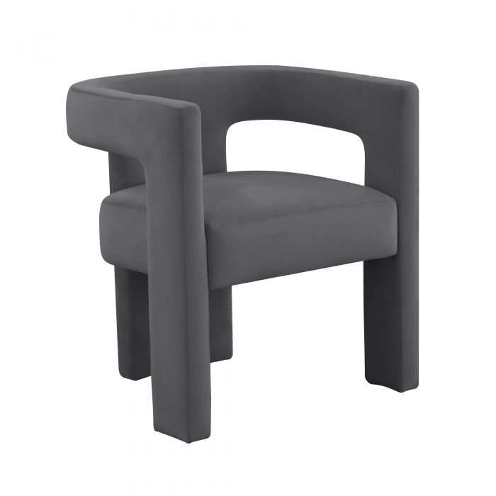 Sloane Dark Grey Velvet Chair - Be Bold Furniture