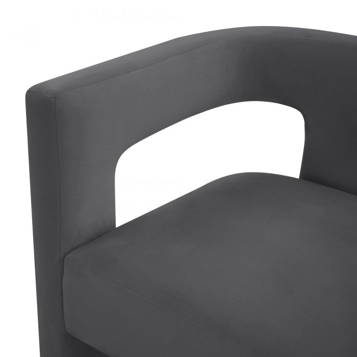 Sloane Dark Grey Velvet Chair - Be Bold Furniture