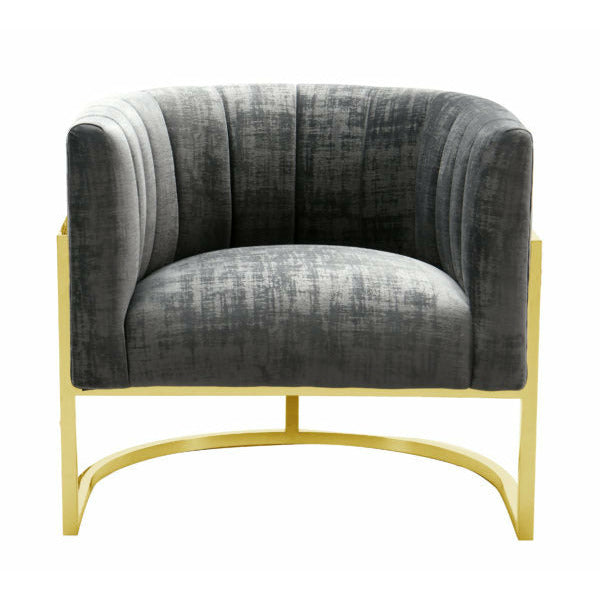 Magnolia Grey Chair With Gold Base - Be Bold Furniture